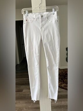 Hudson Krista Super Skinny White Jeans.